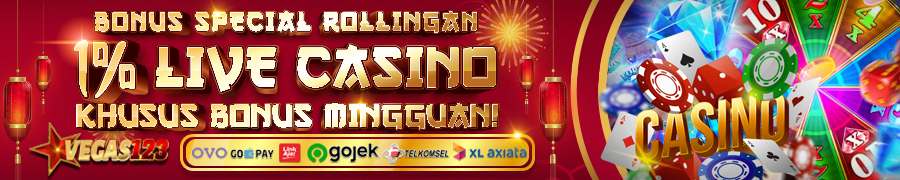 VEGAS123 BONUS ROLLINGAN 1% MINGGUAN